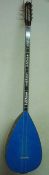 Blue acoustic baglama with piezo